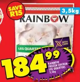 Shoprite Rainbow frozen chicken leg quarters offer