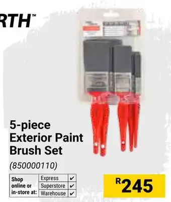 Builders Warehouse Fired Earth Exterior Paint Brush Set offer
