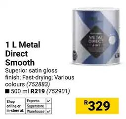 Builders Warehouse Fired Earth Metal Direct Smooth offer