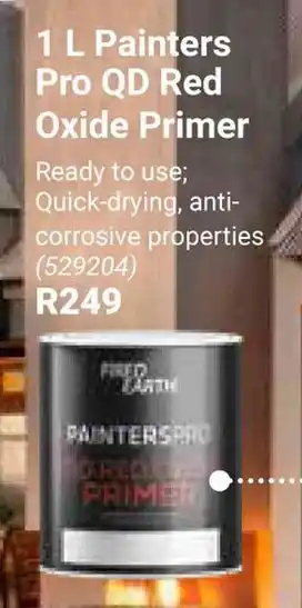 Builders Warehouse Fired Earth Painters Pro QD Red Oxide Primer offer