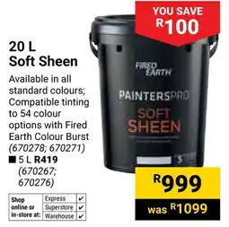 Builders Warehouse Fired Earth Soft Sheen offer