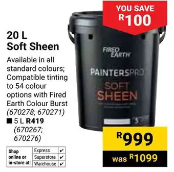 Builders Warehouse Fired Earth Soft Sheen offer
