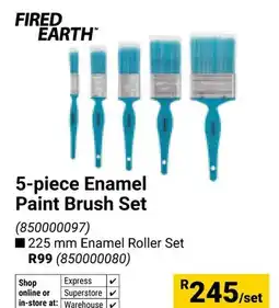 Builders Warehouse Fired Earth Enamel Paint Brush Set offer