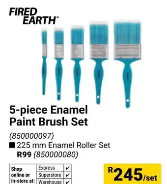 Builders Warehouse Fired Earth Enamel Paint Brush Set offer