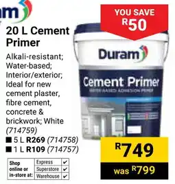 Builders Warehouse Duram Cement Primer offer