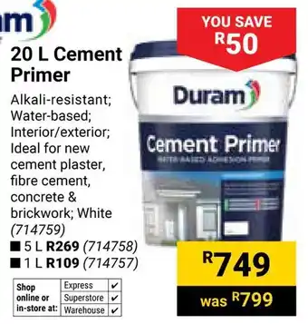 Builders Warehouse Duram Cement Primer offer
