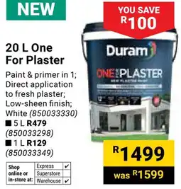 Builders Warehouse Duram One For Plaster offer