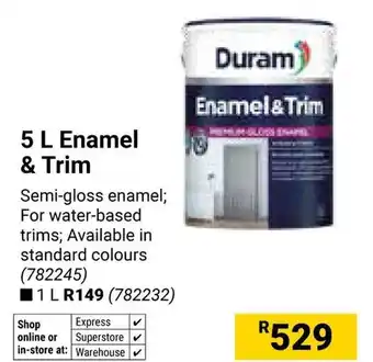 Builders Warehouse Duram Enamel & Trim offer