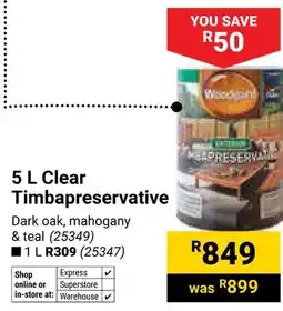 Builders Warehouse Woodgard Clear Timbapreservative offer