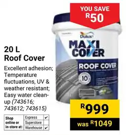 Builders Warehouse Dulux Roof Cover offer