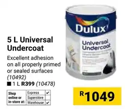 Builders Warehouse Dulux Universal Undercoat offer