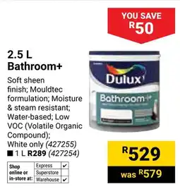Builders Warehouse Dulux Bathroom+ offer