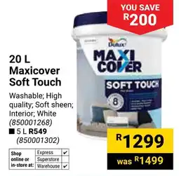 Builders Warehouse Dulux Maxicover Soft Touch offer
