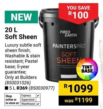 Builders Warehouse Fired Earth Soft Sheen offer