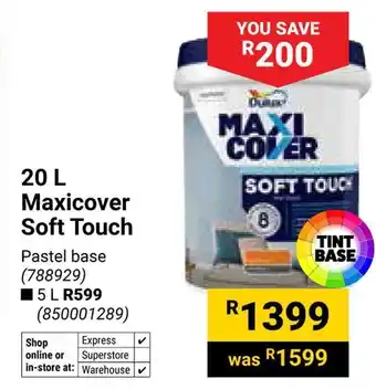 Builders Warehouse Dulux Maxicover Soft Touch offer