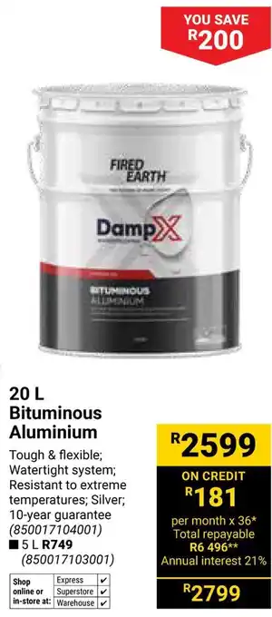 Builders Warehouse Fired Earth Bituminous Aluminium offer