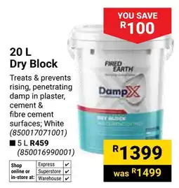 Builders Warehouse Fired Earth Dry Block offer