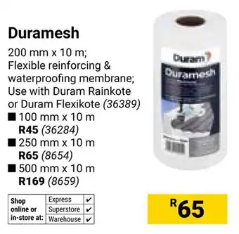 Builders Warehouse Duram Duramesh offer