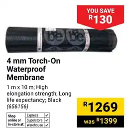 Builders Warehouse Torch-On Waterproof Membrane offer
