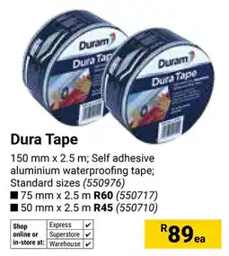 Builders Warehouse Duram Dura Tape offer