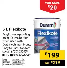 Builders Warehouse Duram Flexikote offer
