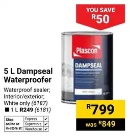 Builders Warehouse Plascon Dampseal Waterproof offer
