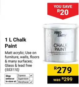 Builders Warehouse Fired Earth Chalk Paint offer