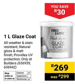 Builders Warehouse Fired Earth Glaze Coat offer