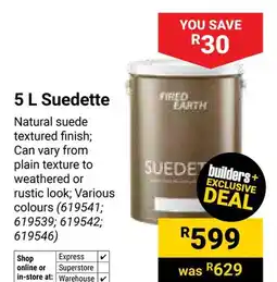 Builders Warehouse Fired Earth Suedette offer