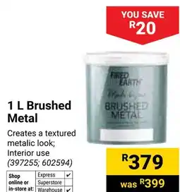 Builders Warehouse Fired Earth Brushed Metal offer