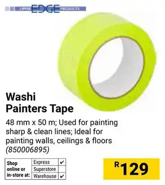 Builders Warehouse Edge Washi Painters Tape offer