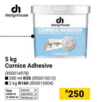 Builders Warehouse Design House Cornice Adhesive offer