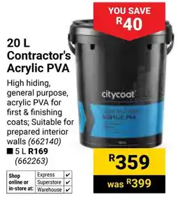 Builders Warehouse Contractor's Acrylic PVA offer