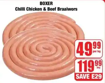 Boxer BOXER Chilli Chicken & Beef Braaiwors offer
