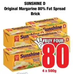 Boxer SUNSHINE D Original Margarine 80% Fat Spread Brick offer