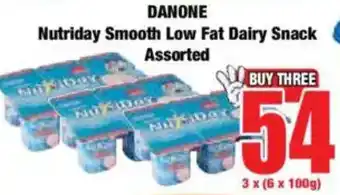 Boxer DANONE Nutriday Smooth Low Fat Dairy Snack Assorted offer