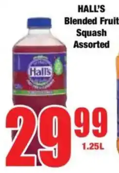 Boxer HALL'S Blended Fruit Squash Assorted offer