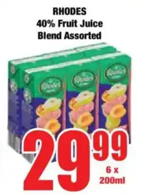 Boxer RHODES 40% Fruit Juice Blend Assorted offer