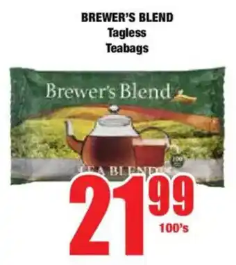Boxer BREWER'S BLEND Tagless Teabags offer