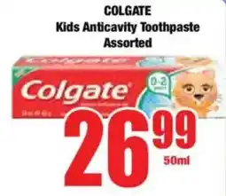 Boxer COLGATE Kids Anticavity Toothpaste Assorted offer