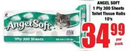 Boxer ANGEL SOFT 1 Ply 300 Sheets Toilet Tissue Rolls offer