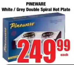 Boxer PINEWARE White/ Grey Double Spiral Hot Plate offer