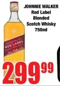 Boxer JOHNNIE WALKER Red Label Blended Scotch Whisky offer