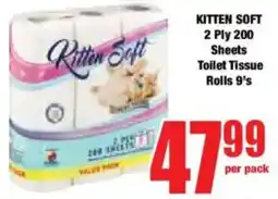 Boxer KITTEN SOFT 2 Ply 200 Sheets Toilet Tissue Rolls offer