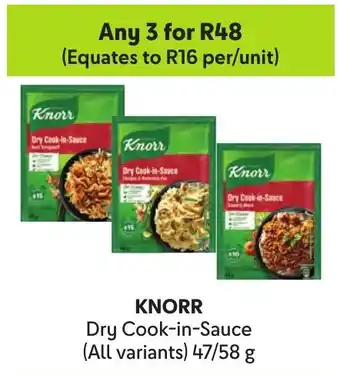 Makro KNORR Dry Cook-in-Sauce offer