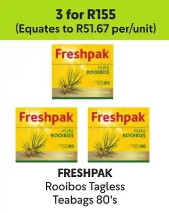 Makro FRESHPAK Rooibos Tagless Teabags offer