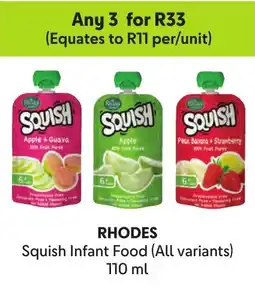Makro RHODES Squish Infant Food offer