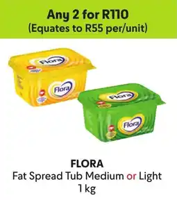 Makro FLORA Fat Spread Tub Medium or Light offer