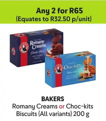 Makro BAKERS Romany Creams or Choc-kits Biscuits offer