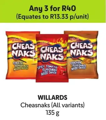 Makro WILLARDS Cheasnaks offer